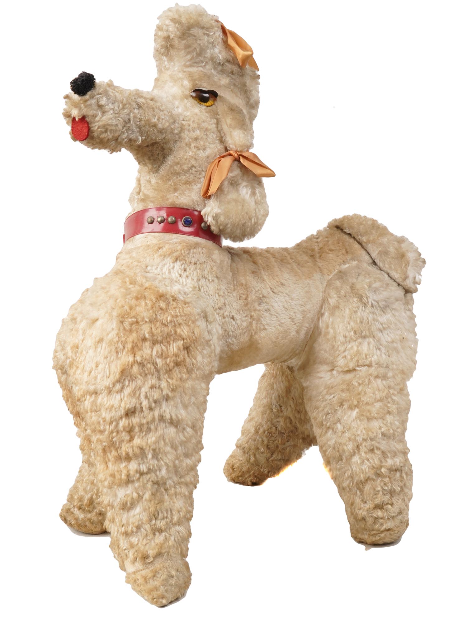 MID CENTURY PLUSH POODLE DOG ANIMAL CHILDREN TOY PIC-0